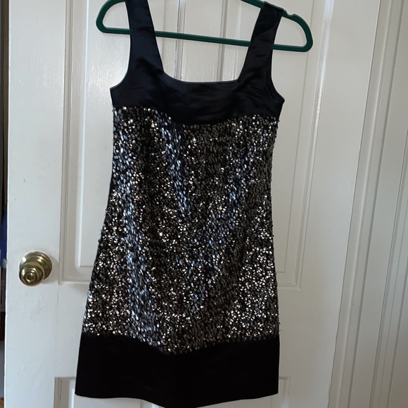 Jill Stuart Sparkling Black and Silver Mini Dress - Picture 5 of 5